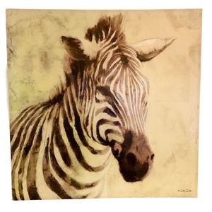 Large Zebra Canvas 39.5”x 39” Home Wall Decor